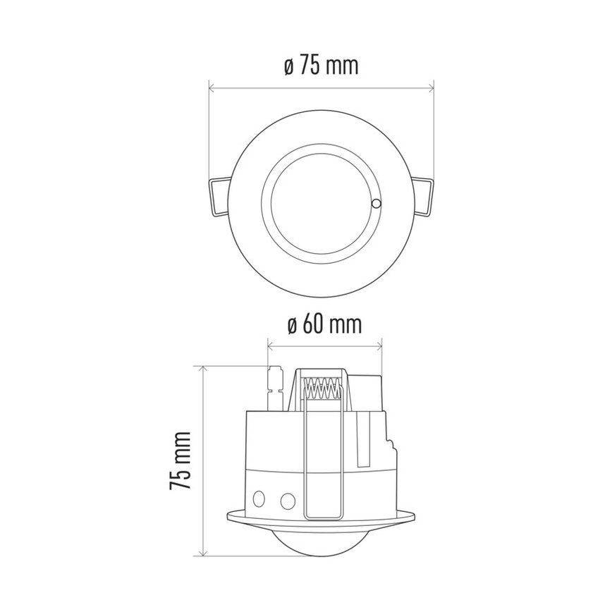 Sensore di movimento a microonde da soffitto MW B 360° 1200W/230V bianco