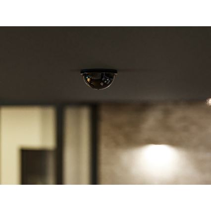 Sensore di movimento e crepuscolare da incasso per controsoffitto 360° 1200W/230V IP54 nero