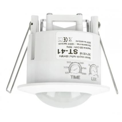 Sensore di movimento e crepuscolare ST41 360 ° bianco