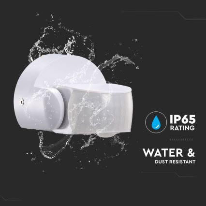 Sensore di movimento esterno a infrarossi 180/360° 600W/230V IP65 bianco
