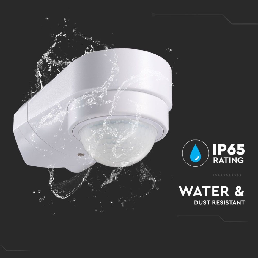 Sensore di movimento esterno a infrarossi 240° 600W/230V IP65 bianco