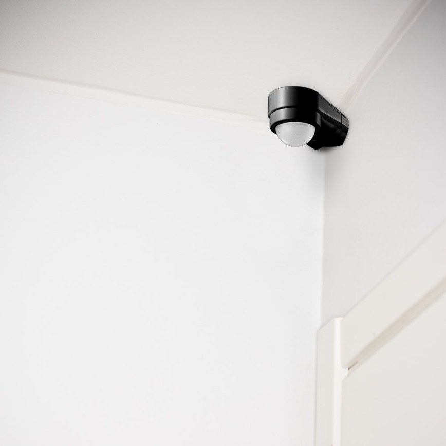 Sensore di movimento esterno a infrarossi 240° 600W/230V IP65 nero