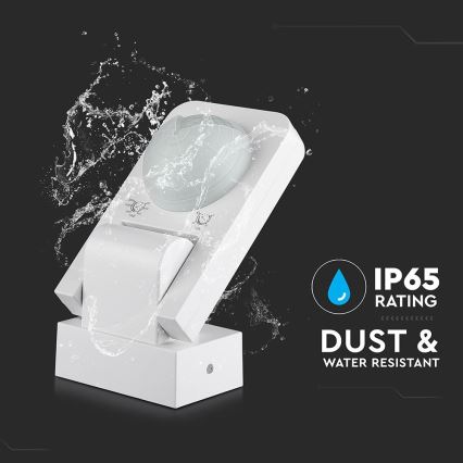Sensore di movimento esterno a infrarossi 360° 1000W/230V IP65 bianco