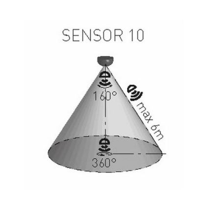 Sensore di movimento PIR 1200W/230V