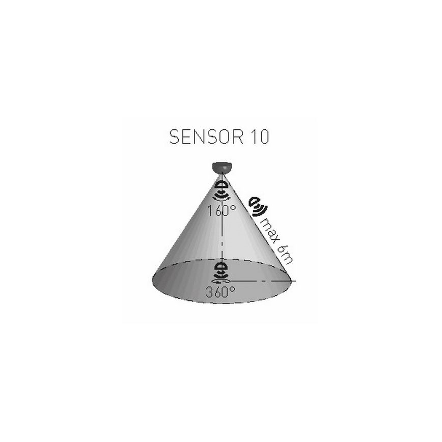 Sensore di movimento PIR 1200W/230V