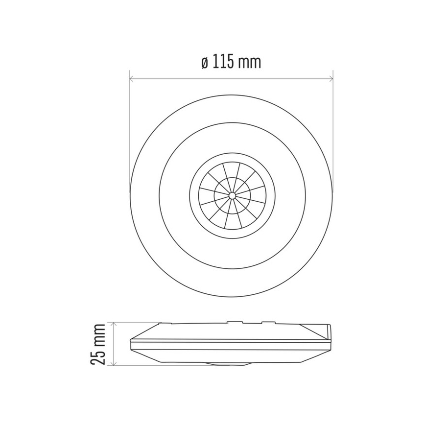 Sensore di movimento PIR B 360° 2000W/230V bianco