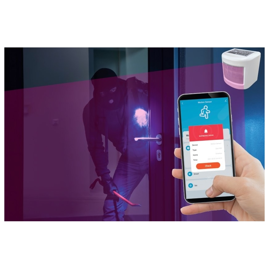 Sensore di movimento smart 3xAAA Wi-Fi Tuya