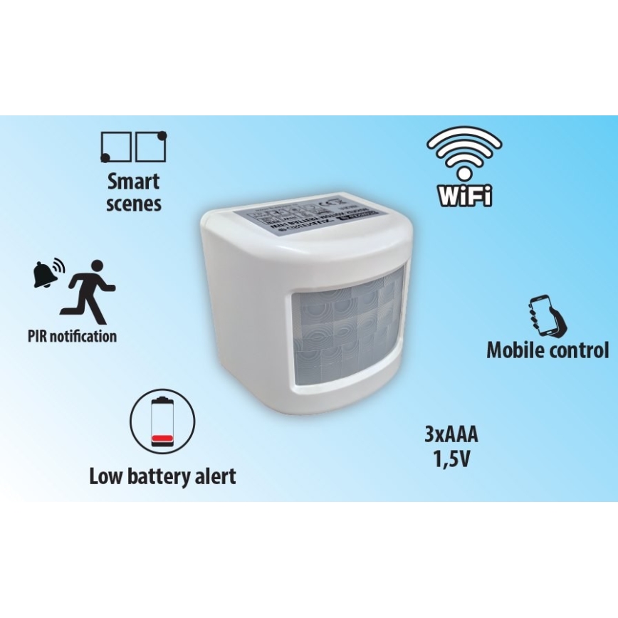 Sensore di movimento smart 3xAAA Wi-Fi Tuya