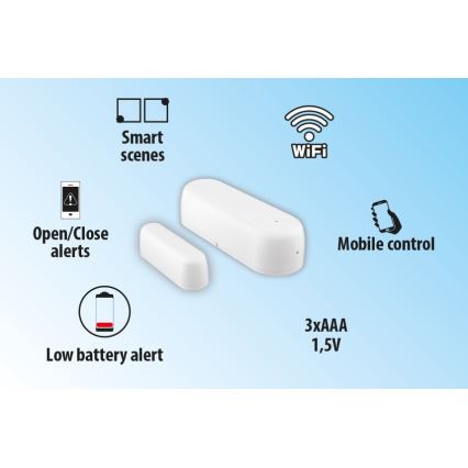 Sensore intelligente per porte e finestre 2xAAA Wi-fi Tuya
