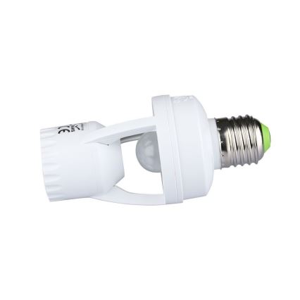 Sensore PIR per lampadina E27 bianco