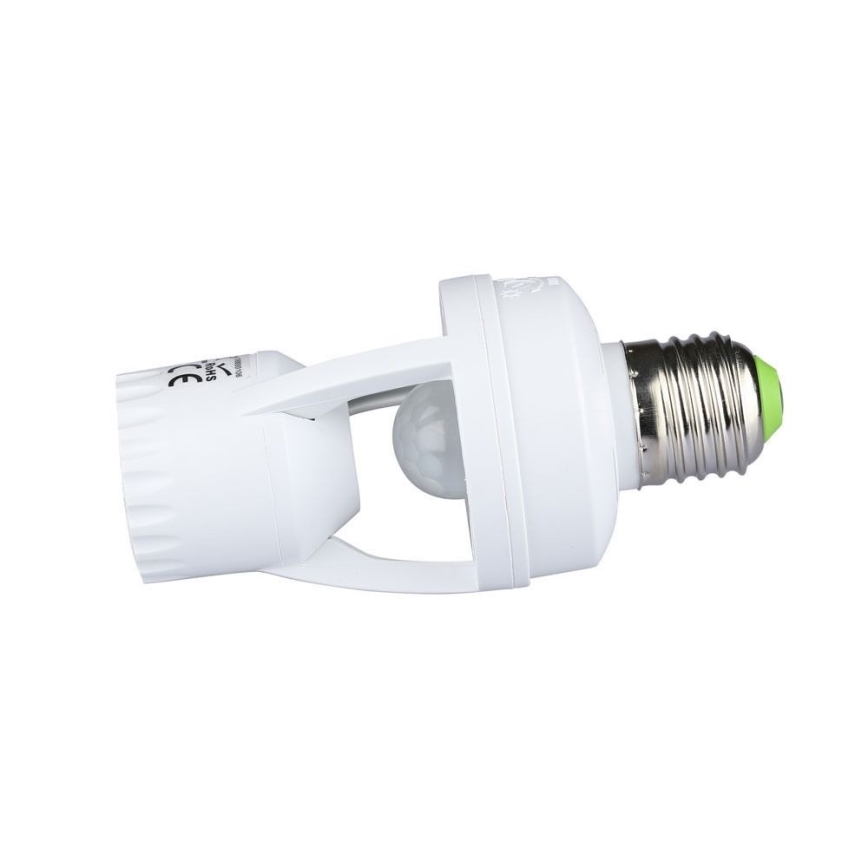 Sensore PIR per lampadina E27 bianco