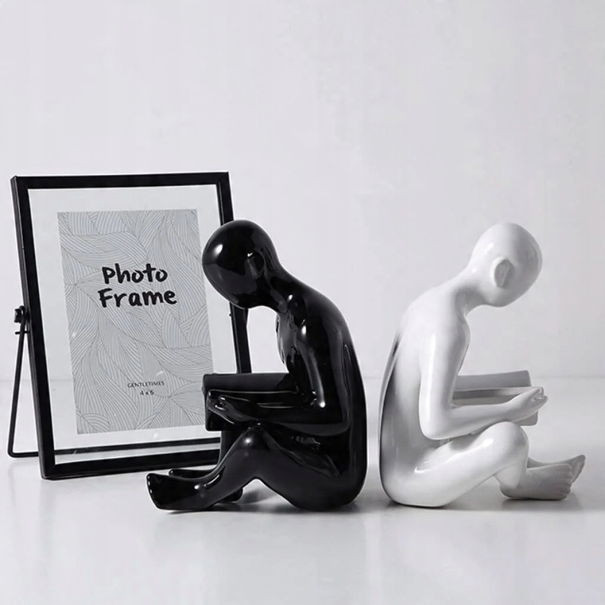Serre-livre 17,5x13x14 cm noir/blanc