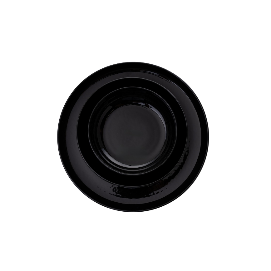 Service de table 12 pièces en porcelaine, noir