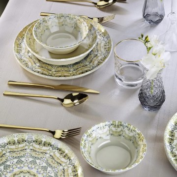 Service de table 12 pièces multicolore/porcelaine