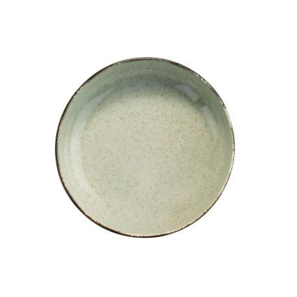 Service de table 12 pièces vert/porcelaine