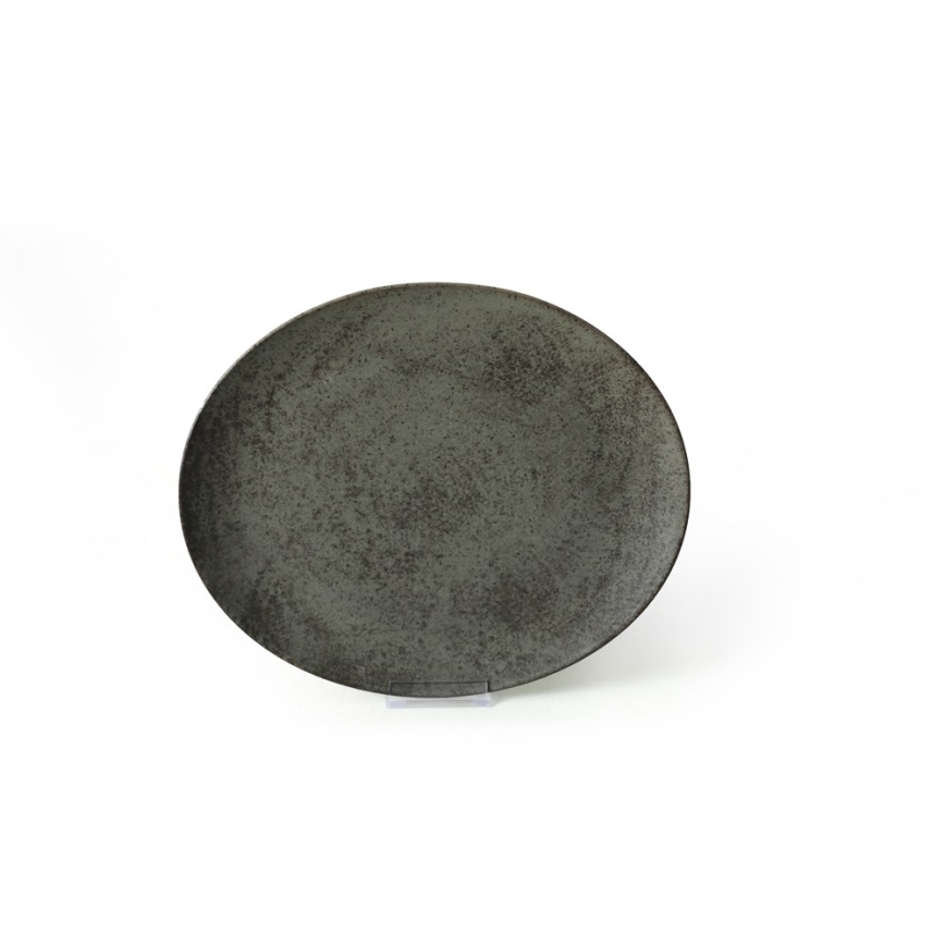 Service de table 18 pièces anthracite/vert/grès