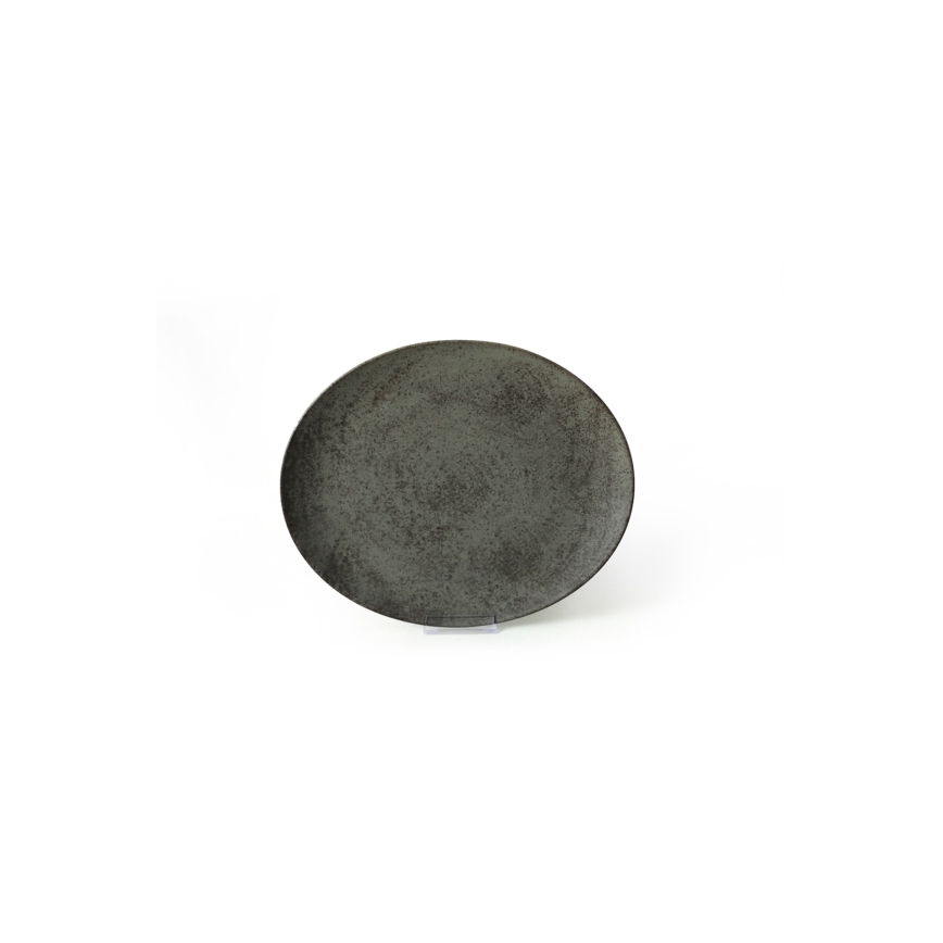Service de table 18 pièces anthracite/vert/grès