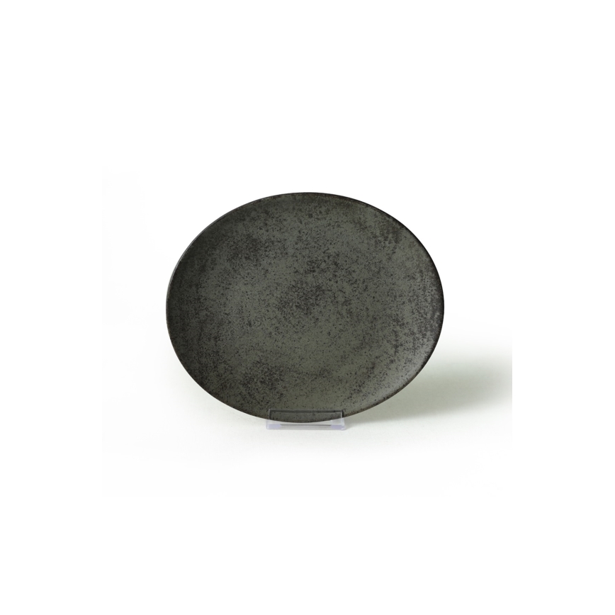 Service de table 18 pièces anthracite/vert/grès