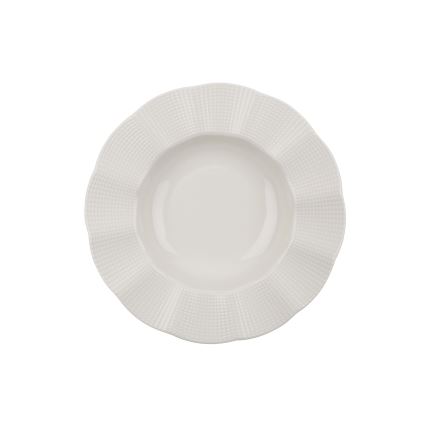 Service de table 18 pièces blanc/porcelaine