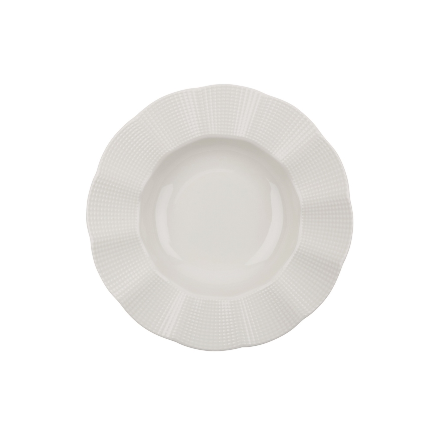 Service de table 18 pièces blanc/porcelaine