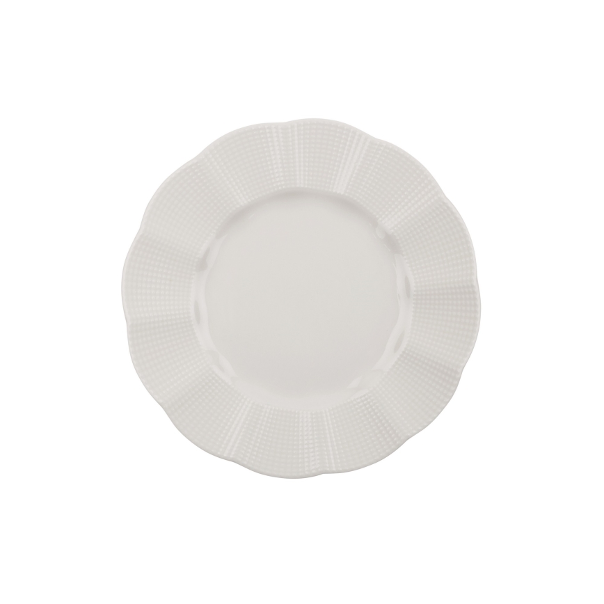 Service de table 18 pièces blanc/porcelaine