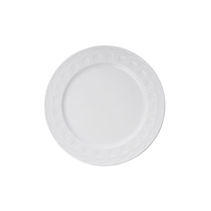 Service de table 18 pièces en porcelaine blanche