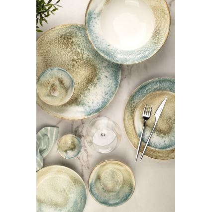 Service de table 18 pièces multicolore/porcelaine
