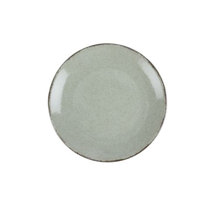 Service de table 18 pièces vert/porcelaine