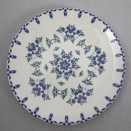 Service de table 24 pièces blanc/bleu/porcelaine