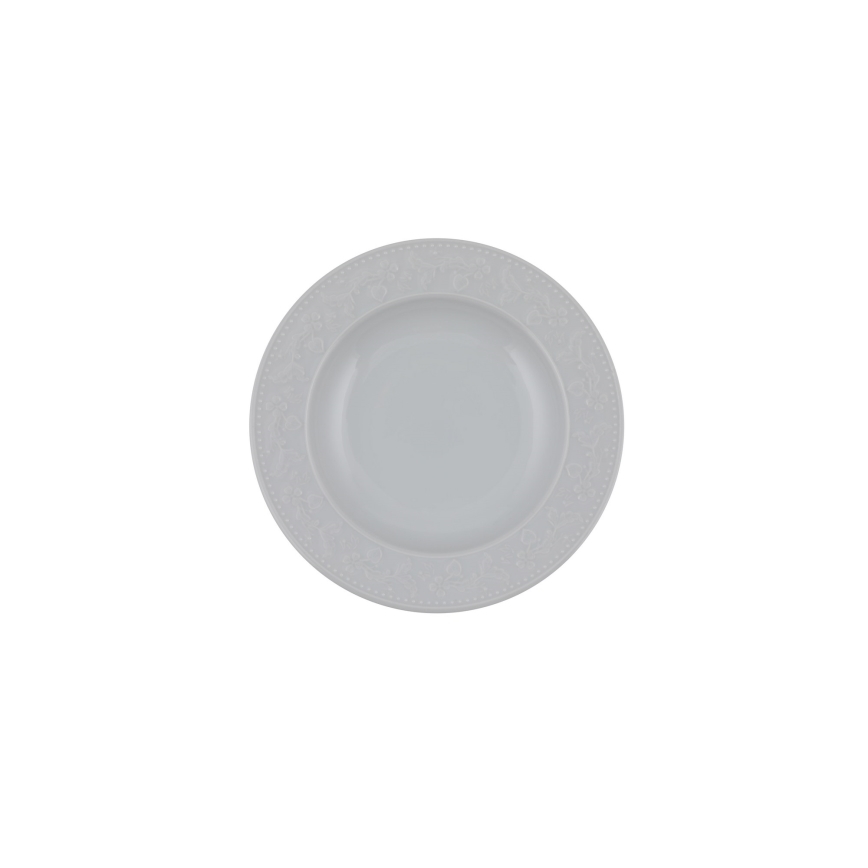 Service de table 24 pièces, blanc en porcelaine