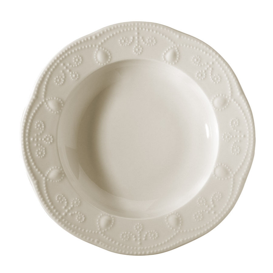 Service de table 24 pièces blanc/porcelaine
