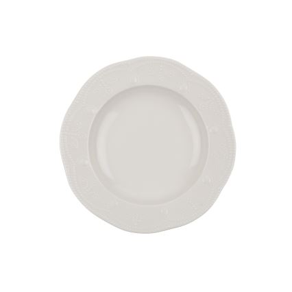 Service de table 24 pièces blanc/porcelaine