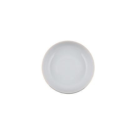 Service de table 24 pièces en porcelaine, blanc et doré
