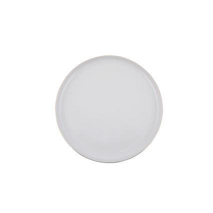 Service de table 24 pièces en porcelaine, blanc et doré