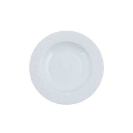 Service de table 24 pièces en porcelaine blanche