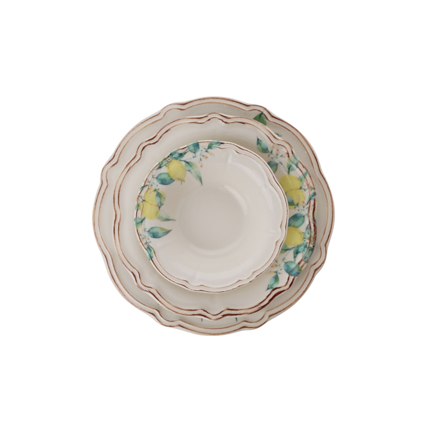 Service de table 24 pièces multicolore/porcelaine