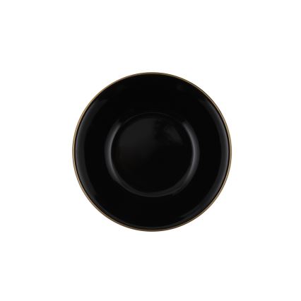 Service de table 24 pièces noir/doré/en grès