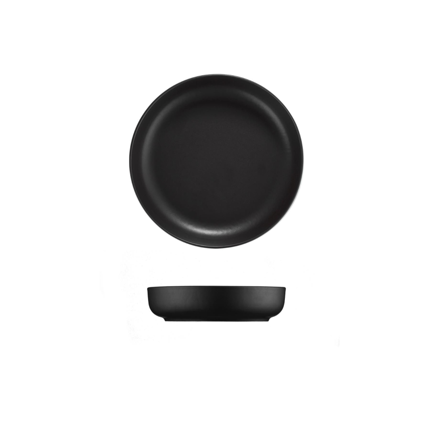 Service de table 24 pièces noir/porcelaine