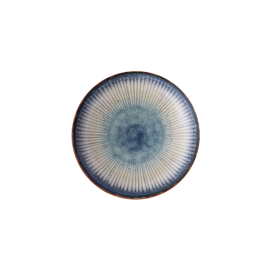 Service de table 24 pièces, porcelaine bleue