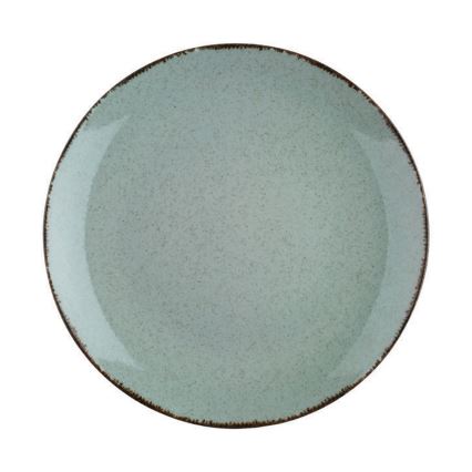 Service de table 24 pièces vert/porcelaine