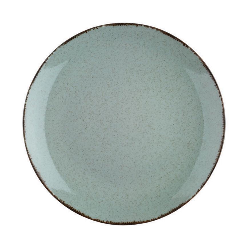 Service de table 24 pièces vert/porcelaine