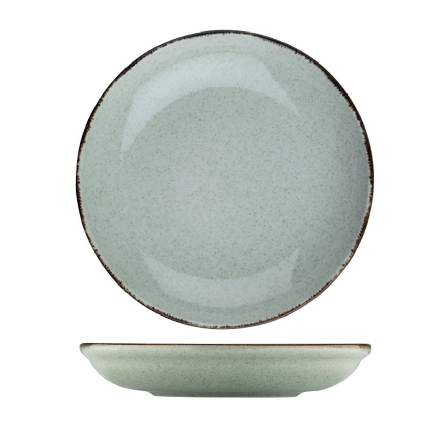 Service de table 24 pièces vert/porcelaine