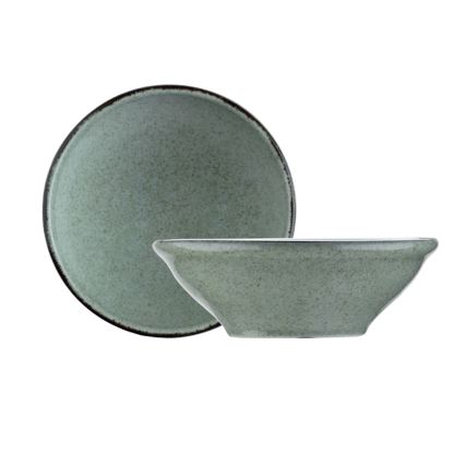 Service de table 24 pièces vert/porcelaine