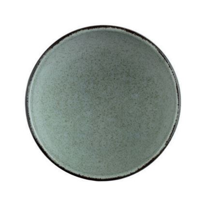 Service de table 24 pièces vert/porcelaine