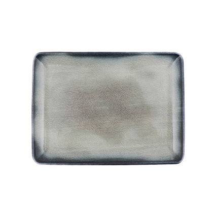 Service de table 26 pièces en porcelaine — bleu/marron