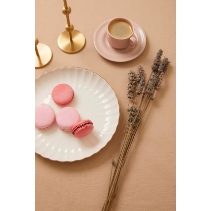 Service de table 27 pièces en porcelaine blanche et dorée