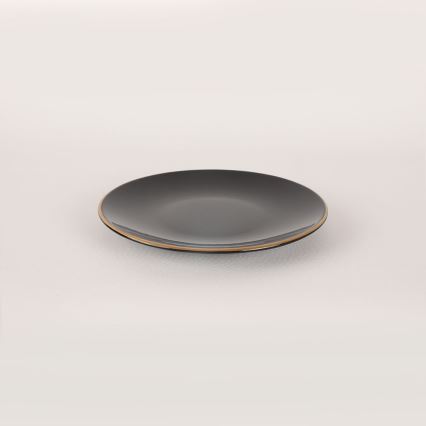 Service de table 44 pièces noir/doré/grès