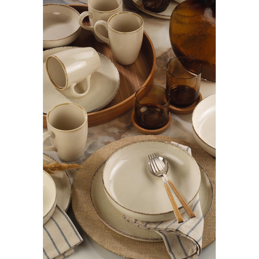 Servizio da tavola 16 pezzi beige/porcellana
