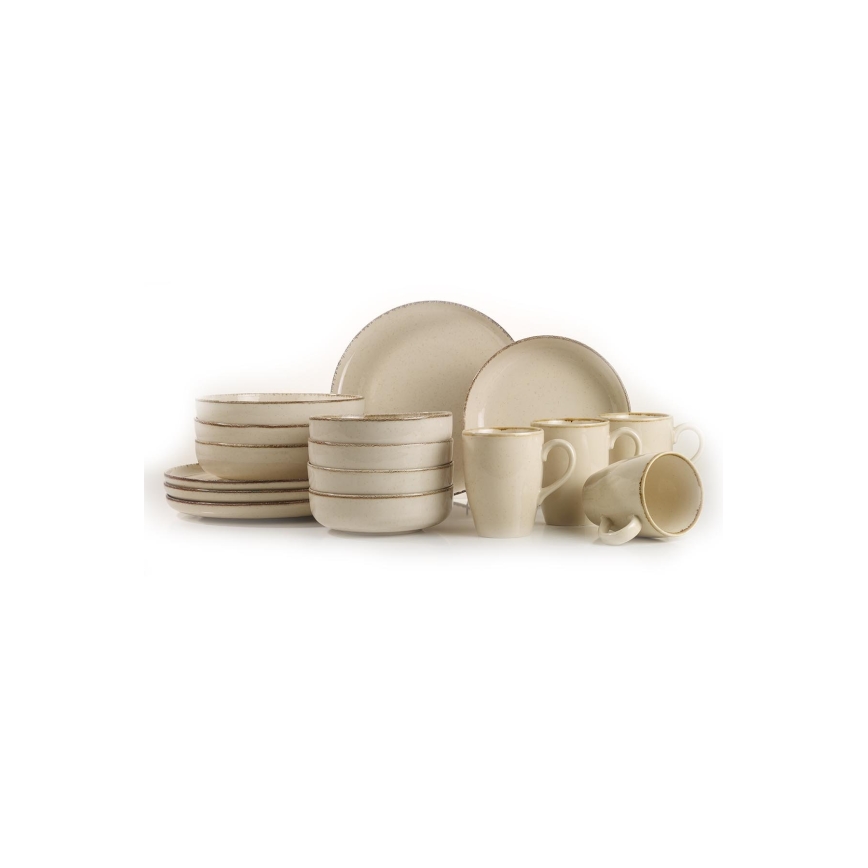 Servizio da tavola 16 pezzi beige/porcellana