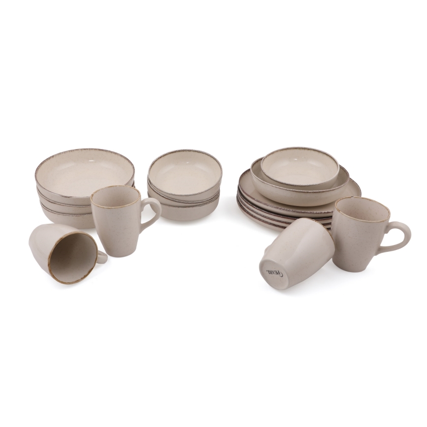 Servizio da tavola 16 pezzi beige/porcellana